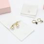 Wholesale  Rose Gold Mini Canvas Envelope Ring Necklace Earring Packaging Pouch Soft Brush Canvas Jewelry Envelope Bag