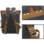 Wholesale large Oil Wax Canvas Leather Retro Backpack waterproof sport high quality travel school bags for men laptop backpack