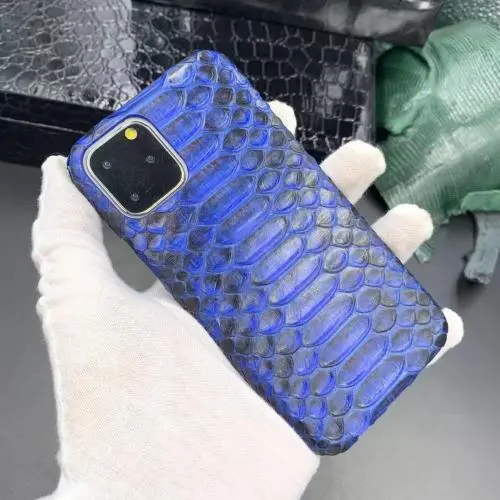 Custom Made High Quality Genuine Snake Skin Leather Luxury Shockproof Mobile Phone Cases For Iphone 11 12 13 14 15 Pro Max