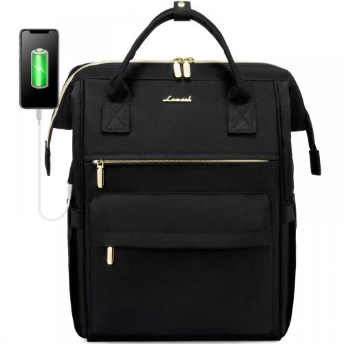 LOVEVOOK Custom logo Large Capacity multifunction nylon USB charger backpack Business Travel Computer Backpack Laptop Backpack
