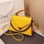 wholesale women handbags Custom Logo Women Fashion Chains Button Crossbody Bags Hasp&Zipper Square Handbag