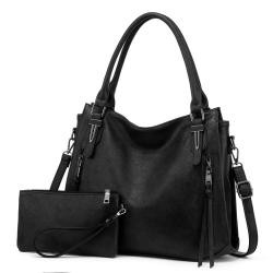 LOVEVOOK&REALER 2020 luxury PU  black tote bags women handbags.
