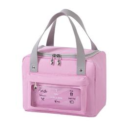 Eco Bento box Large Waterproof Children Oxford logo cooler Tote Aluminum Foil picnic school kid lunch bag insulated