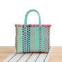 ZR783 Bucket Handbag Beach Bag Women Fashion Plastics Handmade Color Woven Summer Messenger Crossbody Bag Girls Lady Straw Bag