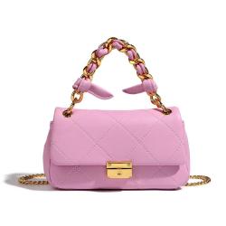 2024 Custom Embroidery Vegan Leather Cross Body Bag For Women Ladies Chain Purse