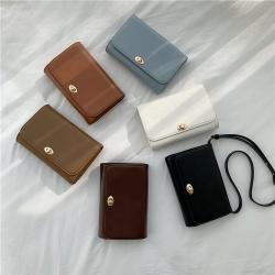 Wholesale female crossbody bag 2021 new fashion women shoulder bag solid color simple PU leather small square bag