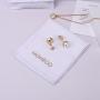 Custom Embroidery Cotton Twill Envelope Necklace Jewelry Storage Pouch Mini Flap Gift Earring Jewelry Bag