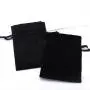 Accept Custom Logo Size Velvet Material Drawstring Bag Black Soft Velvet Jewelry Gift Packaging Pouch