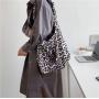 women's cross body bag simple large capacity fluffy bag new products popular leopard print single shoulder tote bag