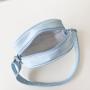 Custom transparent PU pin display messenger shoulder bags crossbody ita bags