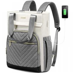 LOVEVOOK Wide Open Travel Backpack Purse Student School Work Business Computer Tote Daypack 15.6 Inch Laptop Backpack for Women