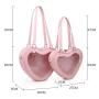 Manufacturer Clear Window Heart Shape Ita Bag Pin Display Custom Ita Bag Customized Holographic Ita Bags