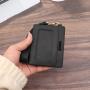 New Rfid Slim Card Holders Custom Stamp Logo Pu Leather Card Bag Includes Hanging Strap