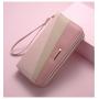 HR729 Women New Fashion Design Leather Wallets Long Double-layer Zipper Coin Stylish Contrast Color Mobile Phone Bag Card Holder