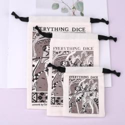 Wholesale Hot Stamping Small Cotton Twill Playing Cards Classic Tarot Cards Bag Drawstring Cotton Dust Gift Pouch
