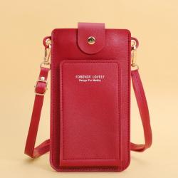 Phone bag for women Solid Color Simple Fashion Women's Driver's License Card Wallet New Single Strap Portable Mobile Phone Bag