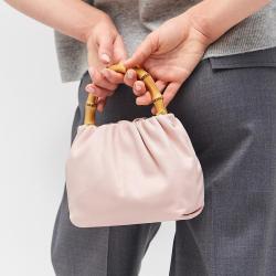 Hot Selling Product Softer Vegan Leather Lady Crossbody Bag Bamboo Handle  Evening Clutch Bag Wholesale Purses Women Hand Bags