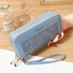 2023 New Women's Wallet Double Zipper Student Stone Pattern Wallet with Large Capacity Bag Fashion For Ladies