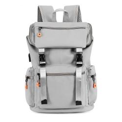 ZF085 Men Shoulder Bag Fashion Outdoor Travel Bag Business Leisure Computer Backpack Student Schoolbag Oxford Cloth USB Port