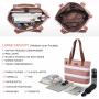 LOVEVOOK 2pc/set Carry on Casual Waterproof Oxford School bookBag 15.6 In Handbag Purse Shoulder bag Work Laptop Tote Bag Women