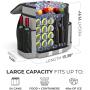 Large Capacity Wine Carrier Insulated Leakproof Padded Wine Cooler Carrying Tote Bag for Travel Camping and Picnic