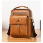 GW051 Single Shoulder Crossbody Bag Men Bag New Leather Briefcase Handbag Backpack PU Business Youth Vertical Boy Shoulder Bag