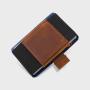 Customized leather elastic card holder mini front pocket wallet rfid pu small card holder