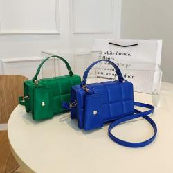 New 2024 Fashion Women's Bag Trend Indentation High Texture Retro Mother And Son Bag Pu Ribbed Single Shoulder Messenger Handbag