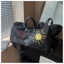 Custom New Bucket Bag PU Embroidery Print Niche Design Women's Bag Tote Bag Hand Bill ShoulderBag PVC