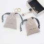 Custom Logo Printed Mini Velvet Jewelry Drawstring Necklace Bracelet Packaging Bag Key Lipstick Packing Jewelry Velvet Pouch