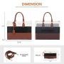 LOVEVOOK Fashion 15.6in Leather Laptop Bag for Work Tote Waterproof high quality Travel Computer bag Purse and Handbag for women