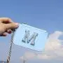 Keymay RTS Personalized Gift Chenille Letter Patches Cute Card Holder Small Nylon Coin Purses Card Wallet Keychain Coin P
