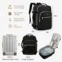 LOVEVOOK 40l quilted expandable carry on flight approved travel backpack 17in laptop travel luggage duffel Daypack for women men