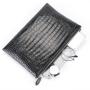 Custom Luxury Casual Unisex Designer Branded Genuine Crocodile Skin Leather Envelope Clutch Pochette Bag With Wristlet For Men