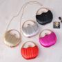 Factory direct half round party bags wedding shiny glitter gold clutch evening bags