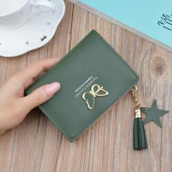 ZR354 New Women's Wallet Short Wallet Female Student Japanese Korean Fashion Mini Zipper Tassel Zero Wallet