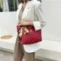 Big Capacity Designs Silk Scarf Lattice Bow Knot Diamond Chain Women's One Shoulder Tote Bag Luxury Ladies Purses and Handbags