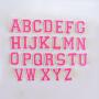 Custom 26 Alphabets Initial Letter Patches Glue Backing Without Glitter Sequins Flat Embroidery Varsity Monogram Letter Patch