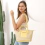 2024 Single Shoulder Women Holiday Beach Straw Tote Bag Portable Vegetable Basket Fashion Large Capacity Woven Bag