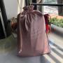 Soft Rose Pink Silk Drawstring Pouch  Silk Packaging Bag For Underwear