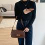 Custom logo Factory wholesale PU leather women's hand bags ladies shoulder bag metal decoration fashion simple women's handbags
