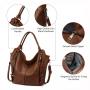 Realer Fashion carry on women office hobo handbags tassels PU leather casual tote concealed purses and handbags with gun holster