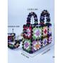 New Fashion Handmade Colorful Bead Checkered Woven Bag carteras para mujer 	 sac a main