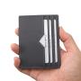 Customized Logo Card Holder Mini Slim Wallet Men Rfid Credit  PU Leather Card Holder With 6 Card Slot