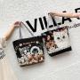 Gelory Wholesale Customize Print Women Shopping Tote Handbags Canvas Fully Sublimated Reusable Single Shoulder Shopper Bags