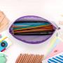 Gelory Multi-Purpose Travel Toiletry Bag Pen Pencil Case Canvas Cosmetic Stationery Pencil Pouch Bag With Zipper