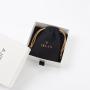 Customized Black Mini Canvas Flannel Gift Drawstring Bracelet Packaging Jewelry Bag
