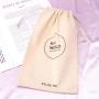 2023 New Arrivals Natural Canvas Christmas Gift Bag For Packing Drawstring Customized Cotton Canvas Shopping Dust Pouch