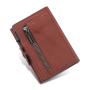 Customized Leather Aluminum Holder Card Holder Men Zipper Coin Purse Rfid Credit Card Holder Pop Up Wallet