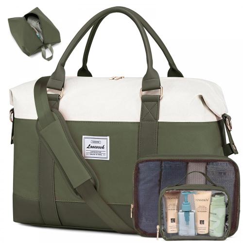 LOVEVOOK Fashion Design 4 in 1 Travelling Bag with Toiletry Pouch & Shoe Bag Custom Waterproof Overnight Large Travel Duffle Bag